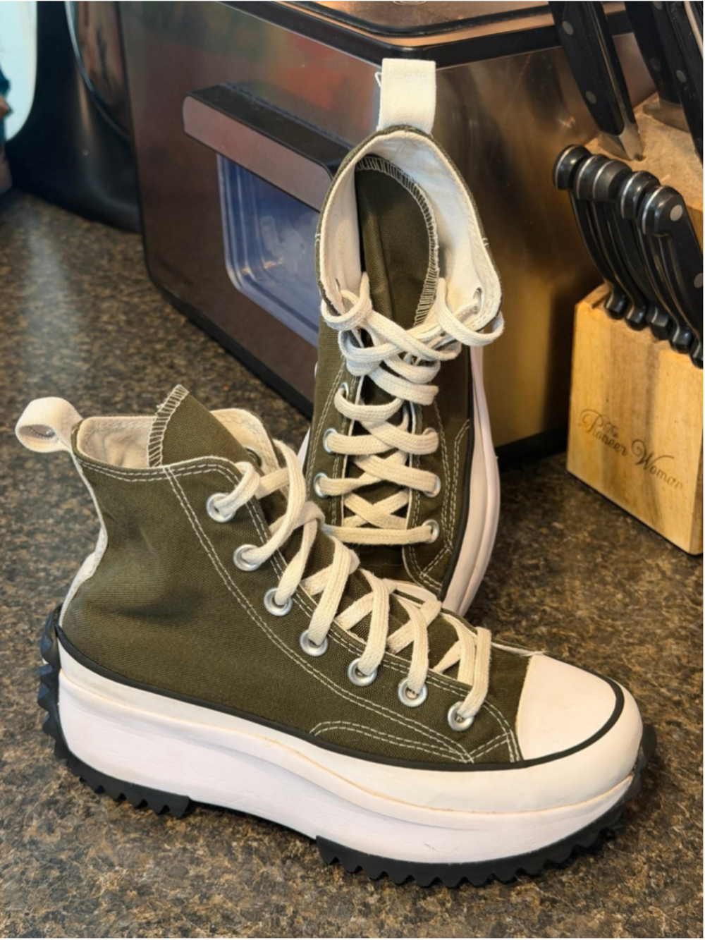 Converse Run Star Hike Platform Sneakers Moss Green - Picture 10 of 10